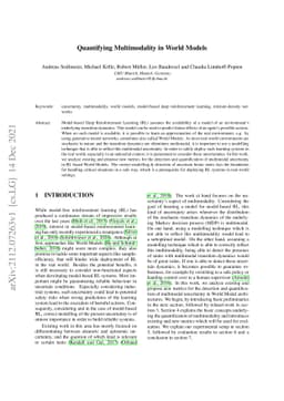 Quantifying Multimodality in World Models
