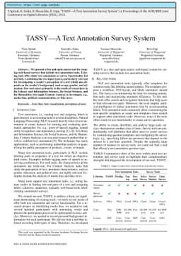 TASSY -- A Text Annotation Survey System