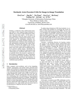 Stochastic Actor-Executor-Critic for Image-to-Image Translation