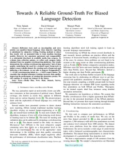 Towards A Reliable Ground-Truth For Biased Language Detection