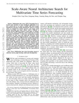 Scale-Aware Neural Architecture Search for Multivariate Time Series
  Forecasting
