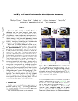 Dual-Key Multimodal Backdoors for Visual Question Answering