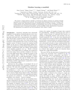 Machine learning a manifold