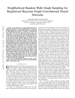 Neighborhood Random Walk Graph Sampling for Regularized Bayesian Graph
  Convolutional Neural Networks