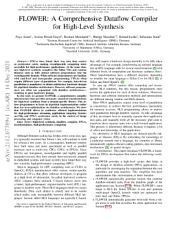 FLOWER: A comprehensive dataflow compiler for high-level synthesis