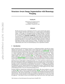 Structure-Aware Image Segmentation with Homotopy Warping
