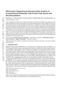 EDAssistant: Supporting Exploratory Data Analysis in Computational
  Notebooks with In-Situ Code Search and Recommendation