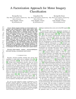 A Factorization Approach for Motor Imagery Classification