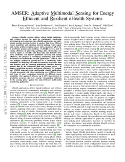 AMSER: Adaptive Multi-modal Sensing for Energy Efficient and Resilient
  eHealth Systems