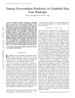 Taming Overconfident Prediction on Unlabeled Data from Hindsight