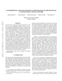 An Experimental Study of the Impact of Pre-training on the Pruning of a
  Convolutional Neural Network