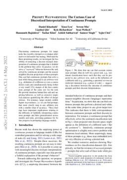 Prompt Waywardness: The Curious Case of Discretized Interpretation of
  Continuous Prompts