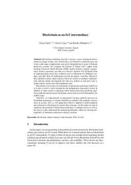 Blockchain as an IoT intermediary