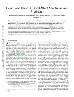 Expert and Crowd-Guided Affect Annotation and Prediction