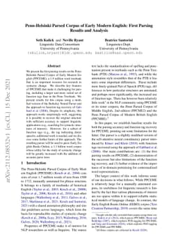 Penn-Helsinki Parsed Corpus of Early Modern English: First Parsing
  Results and Analysis