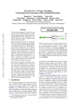 NeuroLogic A*esque Decoding: Constrained Text Generation with Lookahead
  Heuristics