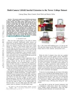 Multi-Camera LiDAR Inertial Extension to the Newer College Dataset