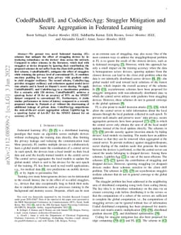 CodedPaddedFL and CodedSecAgg: Straggler Mitigation and Secure
  Aggregation in Federated Learning