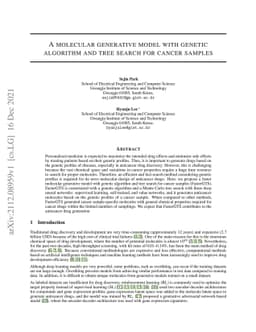 A molecular generative model with genetic algorithm and tree search for
  cancer samples