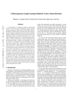 A Heterogeneous Graph Learning Model for Cyber-Attack Detection