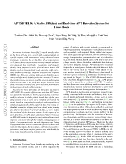 APTSHIELD: A Stable, Efficient and Real-time APT Detection System for
  Linux Hosts