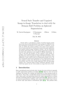 Neural Style Transfer and Unpaired Image-to-Image Translation to deal
  with the Domain Shift Problem on Spheroid Segmentation