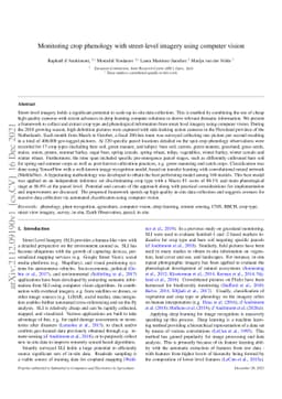 Monitoring crop phenology with street-level imagery using computer
  vision