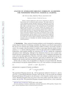 Analysis of Generalized Bregman Surrogate Algorithms for Nonsmooth
  Nonconvex Statistical Learning