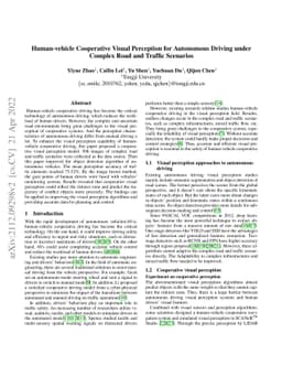 Human-vehicle Cooperative Visual Perception for Autonomous Driving under
  Complex Road and Traffic Scenarios