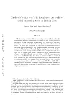 Cinderella's shoe won't fit Soundarya: An audit of facial processing
  tools on Indian faces