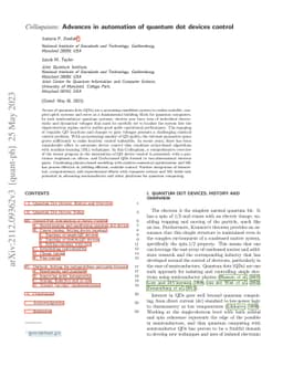 Colloquium: Advances in automation of quantum dot devices control
