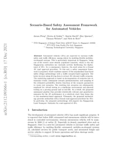 Scenario-Based Safety Assessment Framework for Automated Vehicles