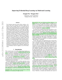 Improving evidential deep learning via multi-task learning