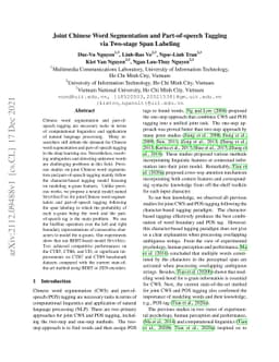 Joint Chinese Word Segmentation and Part-of-speech Tagging via Two-stage
  Span Labeling