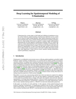 Deep Learning for Spatiotemporal Modeling of Urbanization