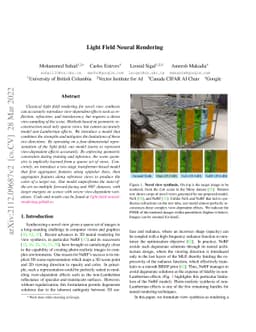 Light Field Neural Rendering