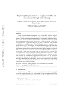 Improving the performance of bagging ensembles for data streams through
  mini-batching