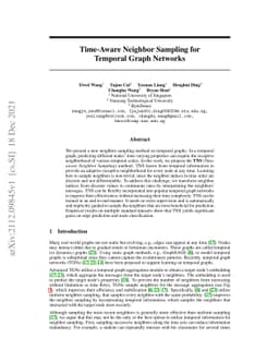 Time-Aware Neighbor Sampling for Temporal Graph Networks