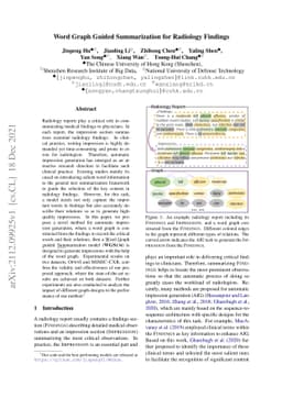 Word Graph Guided Summarization for Radiology Findings