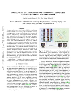 Camera-aware Style Separation and Contrastive Learning for Unsupervised
  Person Re-identification