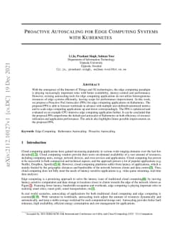 Proactive Autoscaling for Edge Computing Systems with Kubernetes