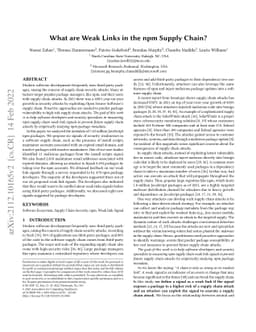 What are Weak Links in the npm Supply Chain?