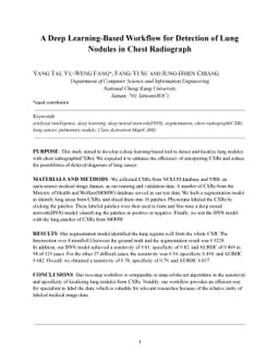 A Deep Learning Based Workflow for Detection of Lung Nodules With Chest
  Radiograph