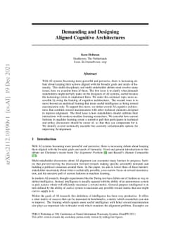 Demanding and Designing Aligned Cognitive Architectures