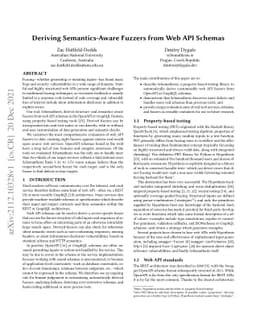 Deriving Semantics-Aware Fuzzers from Web API Schemas