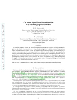 On some algorithms for estimation in Gaussian graphical models