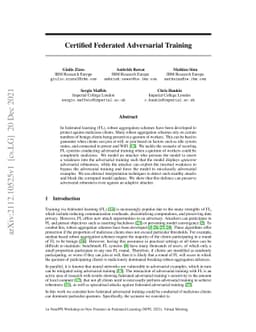 Certified Federated Adversarial Training