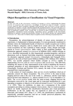 Object Recognition as Classification via Visual Properties