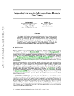 Improving Learning-to-Defer Algorithms Through Fine-Tuning