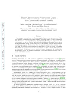 Third-Order Moment Varieties of Linear Non-Gaussian Graphical Models